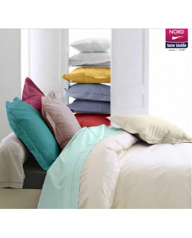 Housse de couette Percale 80 fils Uni Blanc ou couleur