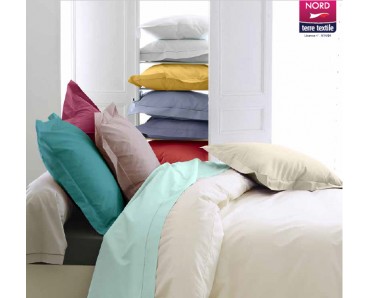 Linge de lit Percale 80 fils Uni blanc ou Couleur