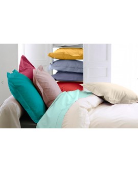 Drap housse Uni Percale de coton 80 fils/cm²