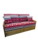 Convertible Prestolit bois Himalaya finition miel tissu chili rennes rouges