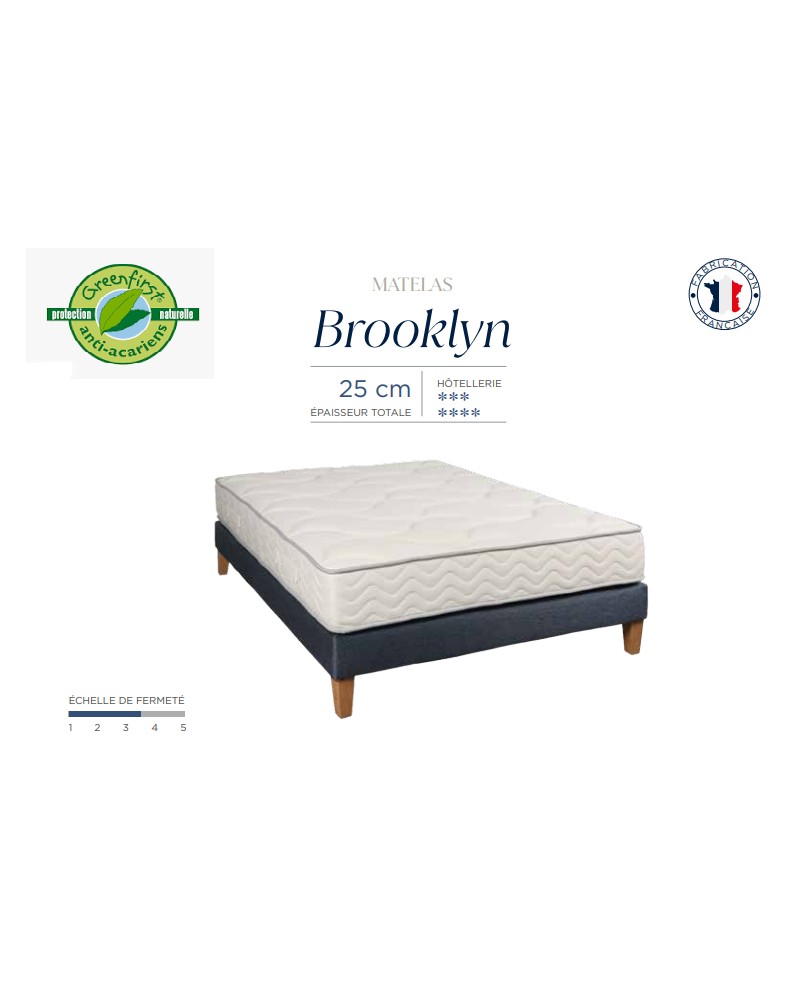 Matelas 160x200 queen-size à ressorts ensachés - Literie 100