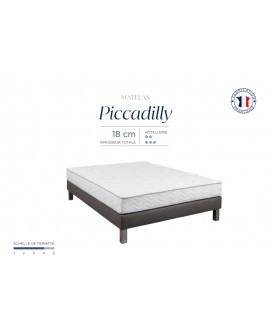 Housse de matelas ép 13 cm polyester M1 bleu 140x190 cm