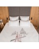 Housse de Couette Trace de skis Fond blanc