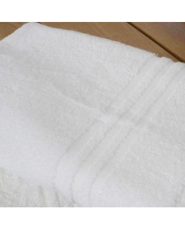 Drap de bain Bahamas Blanc et Gris - 70X140 cm