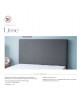 Tête de lit lisse - 180 cm Gris