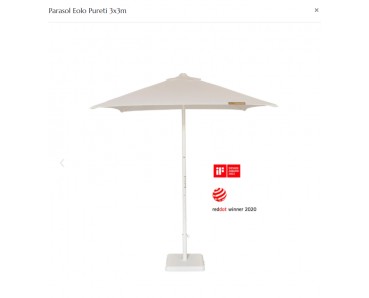 Parasol innovant EOLO PURETI 3X3 m