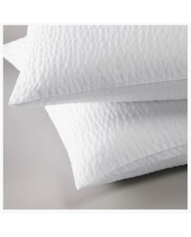 Taie sans repassage Wave blanc