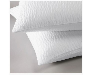 Taie sans repassage Wave blanc