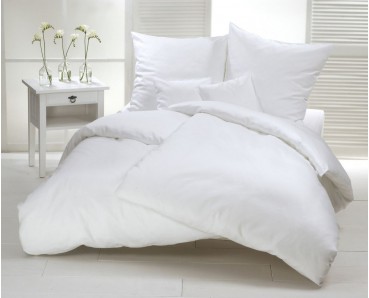 Housse de couette polycoton Blanche