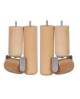 Jeu de 2 pieds cylindriques et 2 rouleaux à moquette