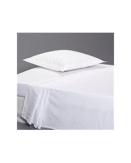 drap plat polycoton blanc