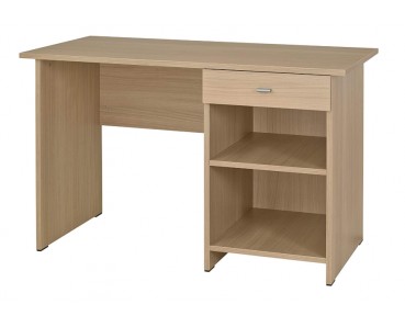 Table bureau en mélaminé avec 1 niche et 1 tiroir